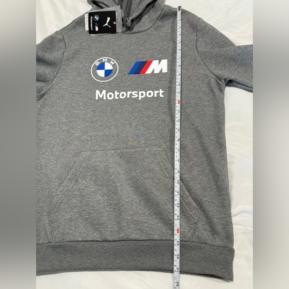 NWT gray BMW M Sport Motorsport Hoodie hooded Sweatshirt Sz S - Picture 6 of 9